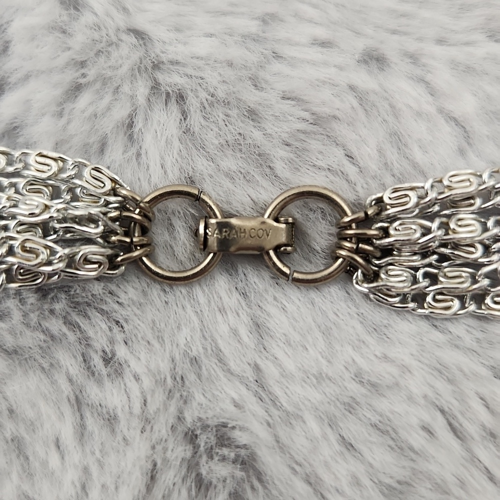 Sarah Coventry multichained necklace - Picture 3 of 5